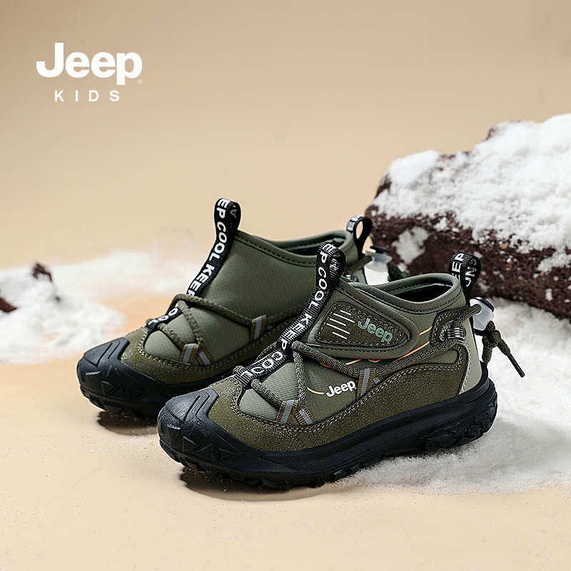 jeep儿童运动鞋2025冬季新款童鞋软底防滑耐磨休闲鞋男女童跑步鞋