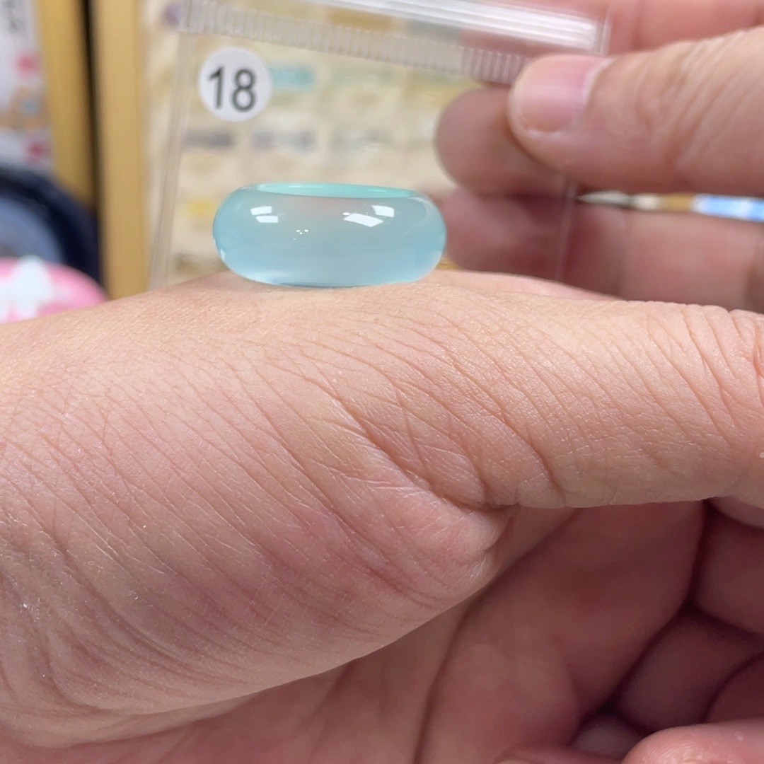 玛瑙/玉髓未镶嵌戒指港15直径17.17