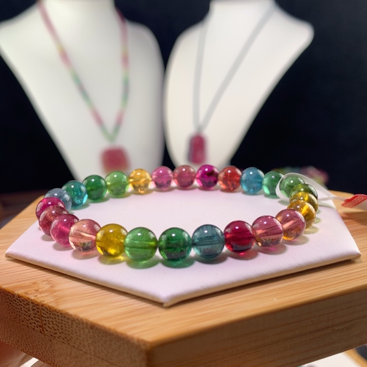 手链未镶嵌双色碧玺