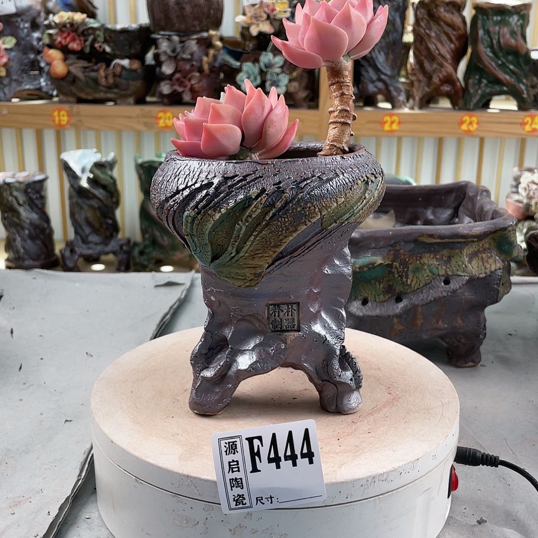 紫砂花盆景德镇陶瓷多肉花盆444