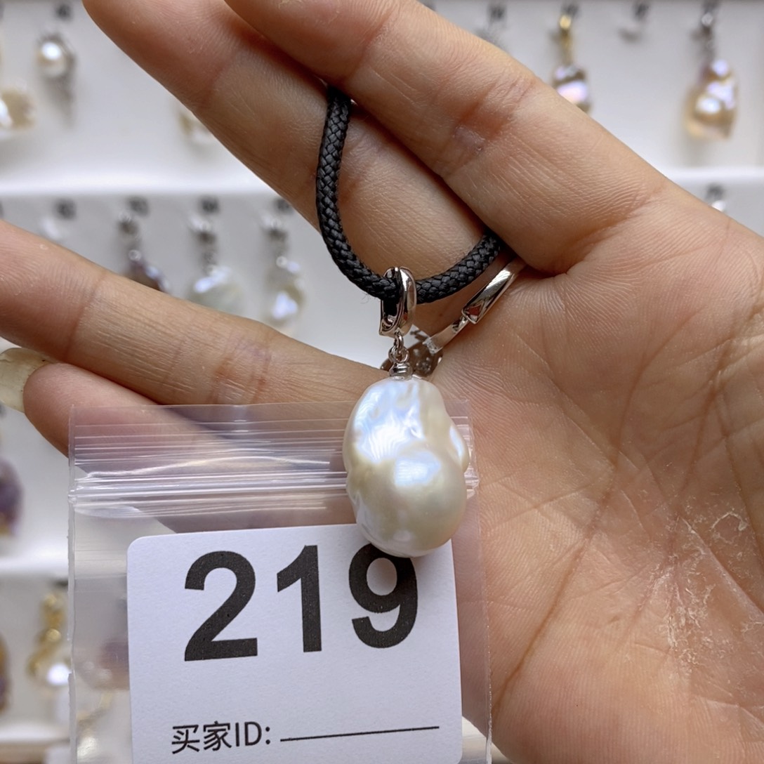 淡水珍珠颈饰银S925镶嵌219