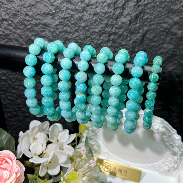 【晶澜月】C103福利款天河石单圈手串 多样性发其一