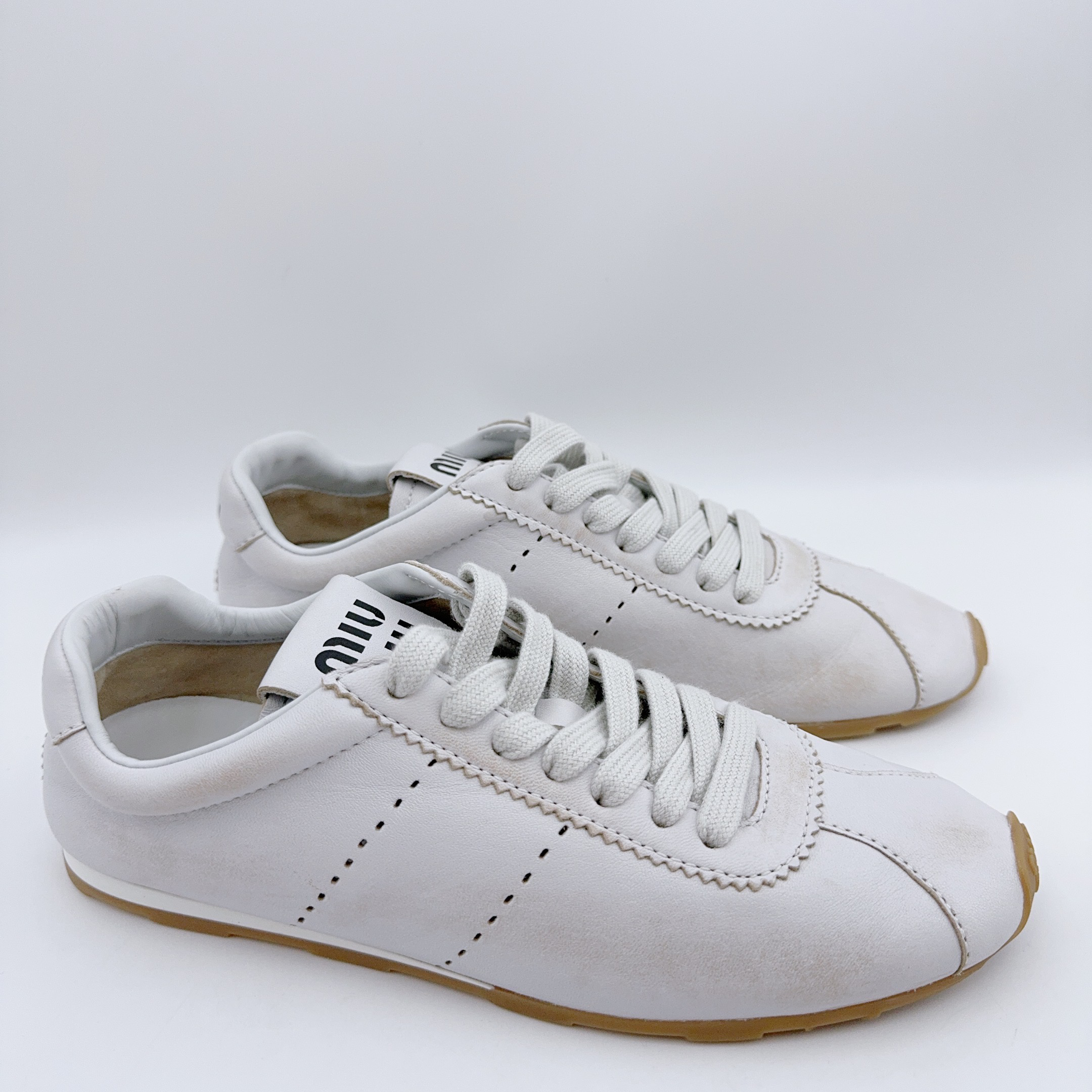 未使用 MIU MIU/缪缪 38.5码/Plume新款德训鞋/02288