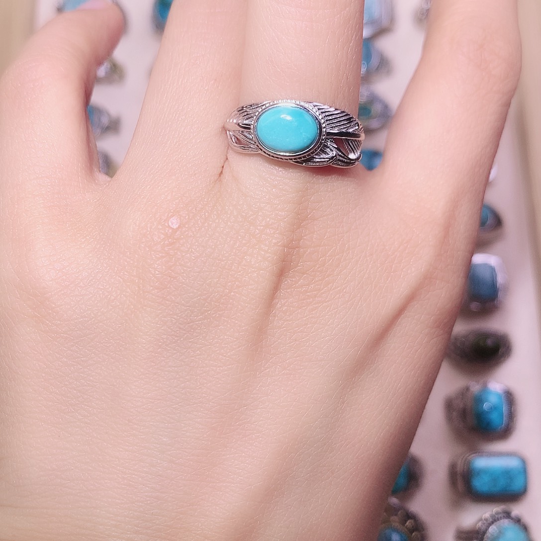 绿松石银S925镶嵌颈饰