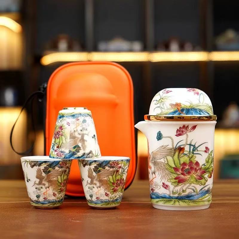 金丝孔雀旅行茶具3761