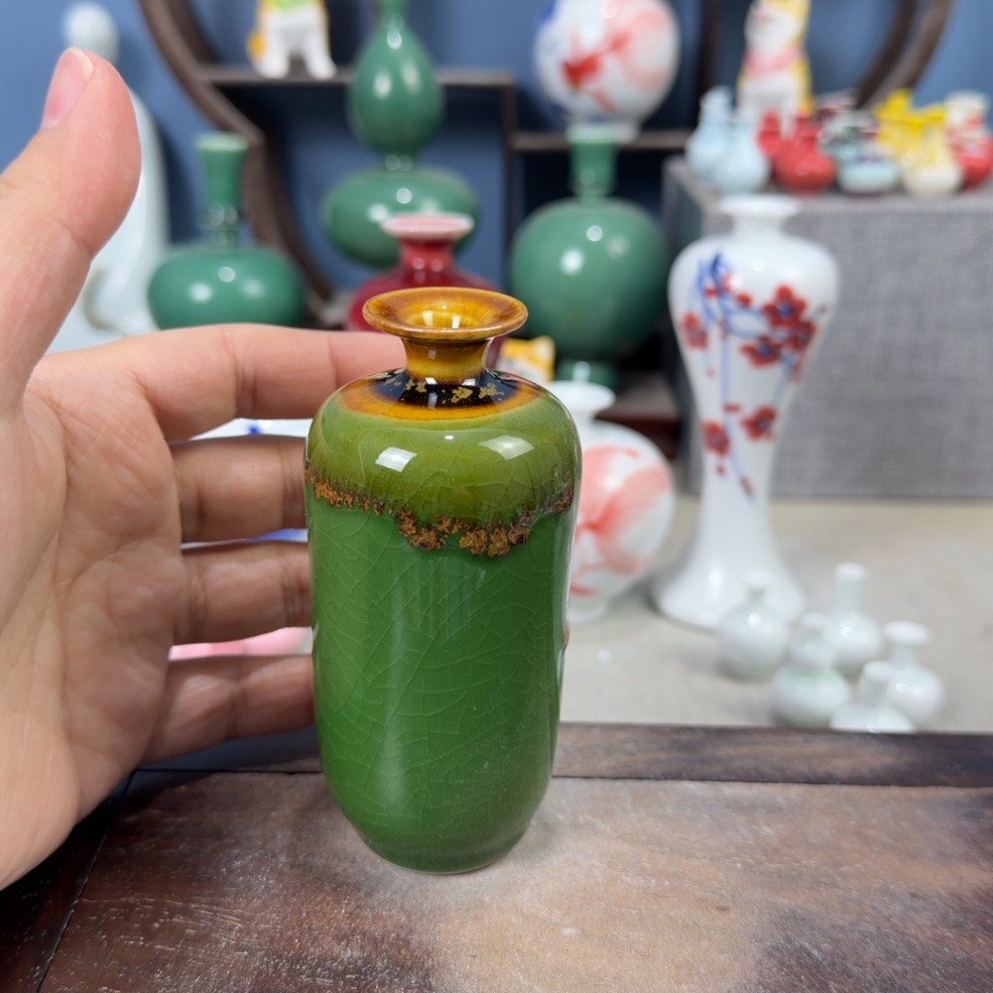 陶瓷手工小花器摆件