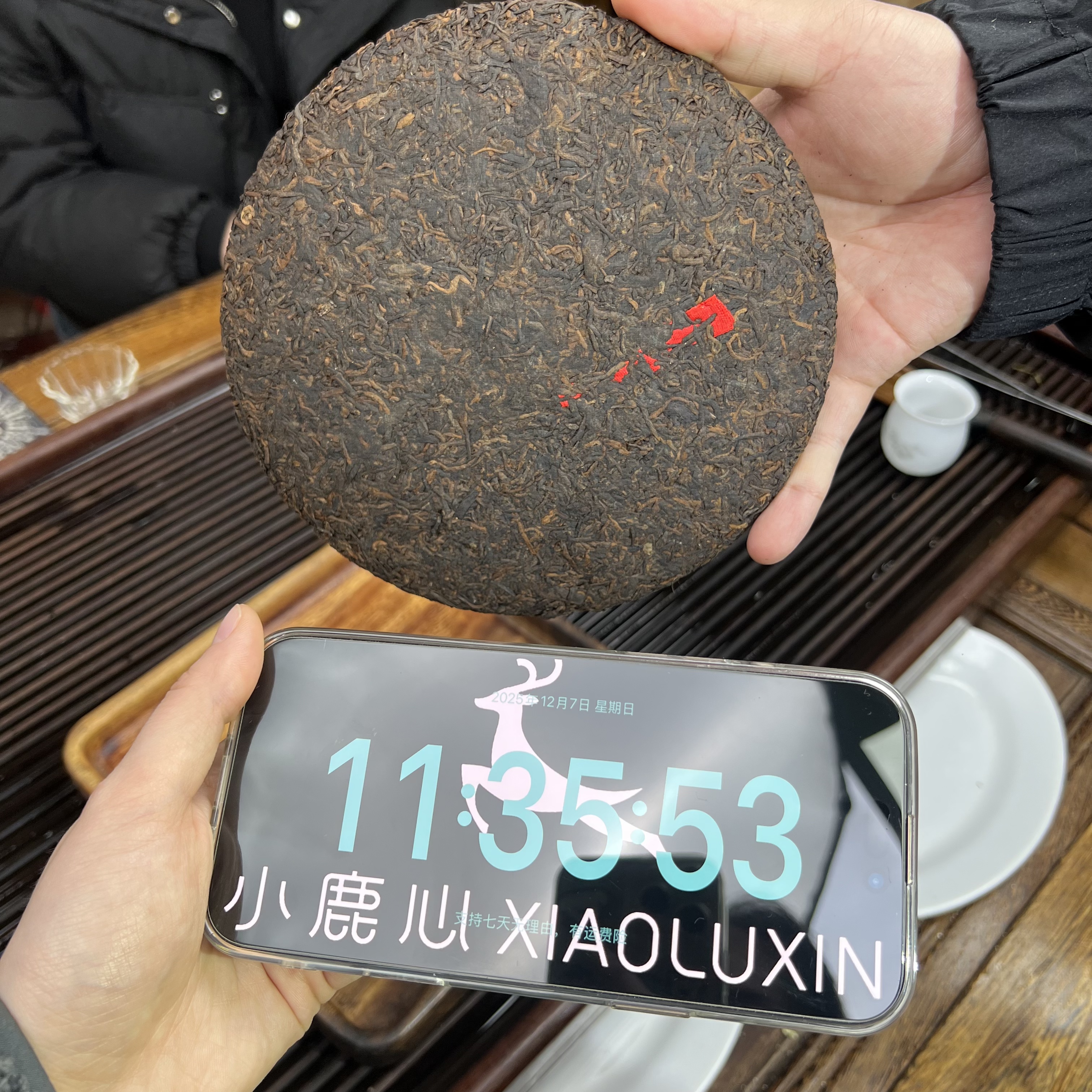 红丝带熟普饼 小鹿收茶 熟普 12月7