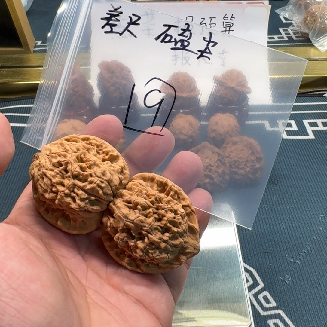 文玩核桃吊坠官帽46左右差尺磕尖