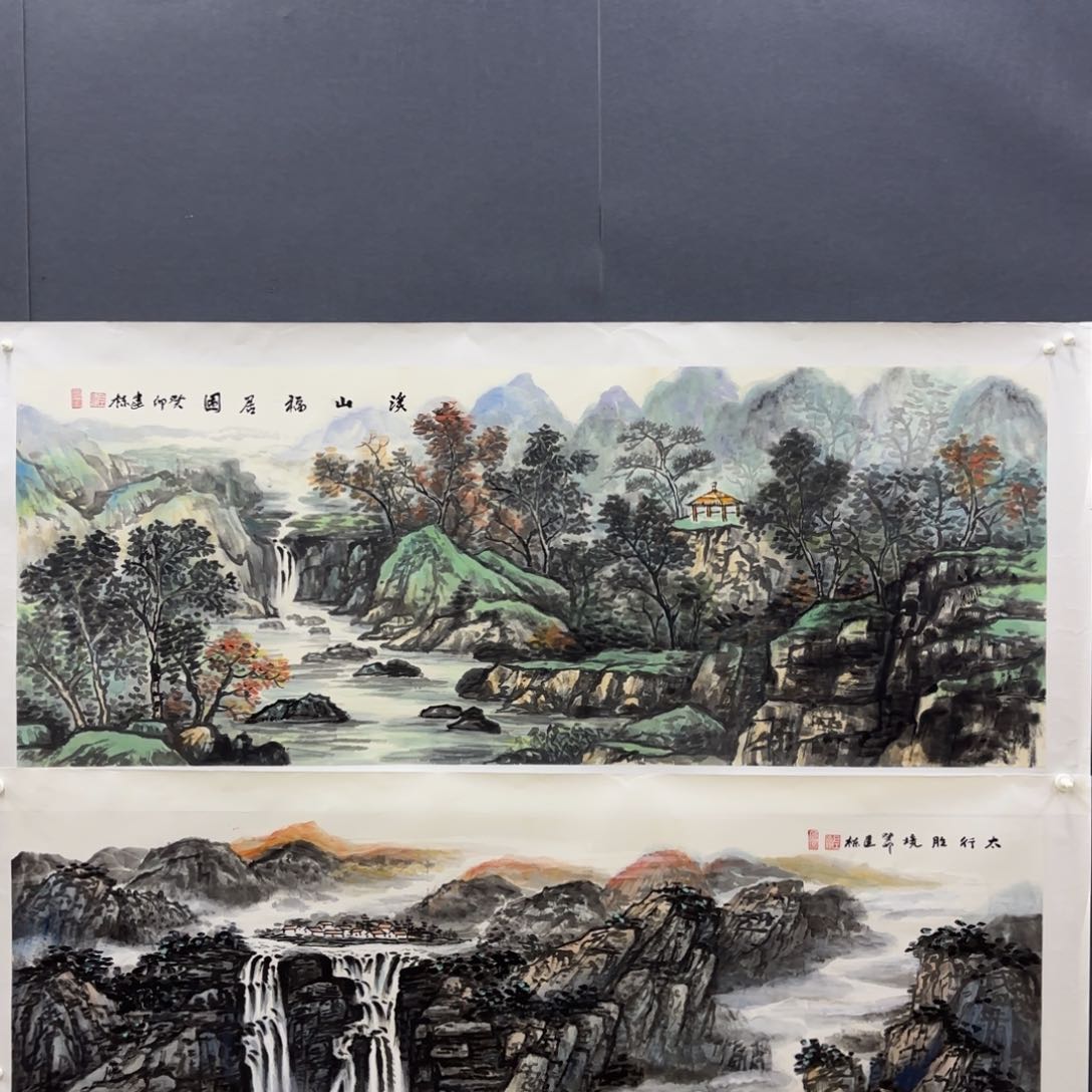 国画益*斋左建栋小六山水