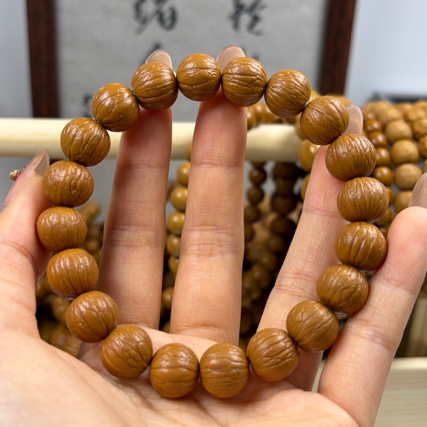 知核文玩-聚宝盆精卡精挑三维同尺原皮精打底12mm