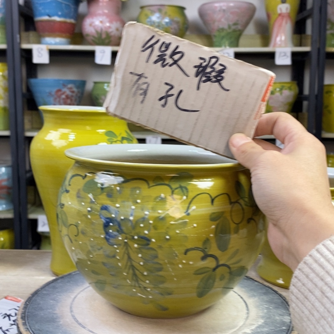 景德镇手工手绘陶瓷花盆