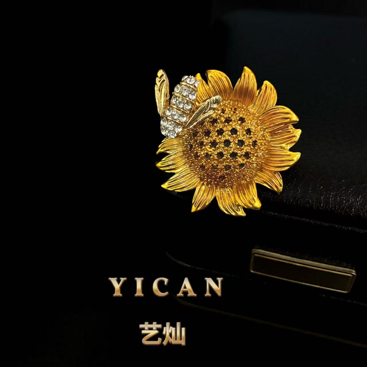 合金胸针 【晶蜂向阳】简约百搭精致优雅高档春夏时尚胸针1048