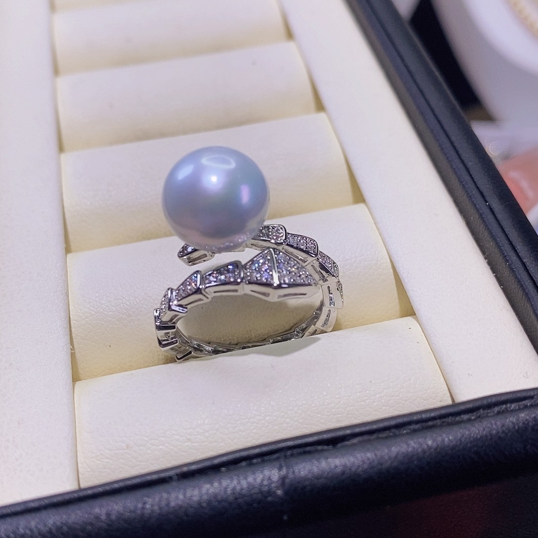 淡水珍珠戒指合金