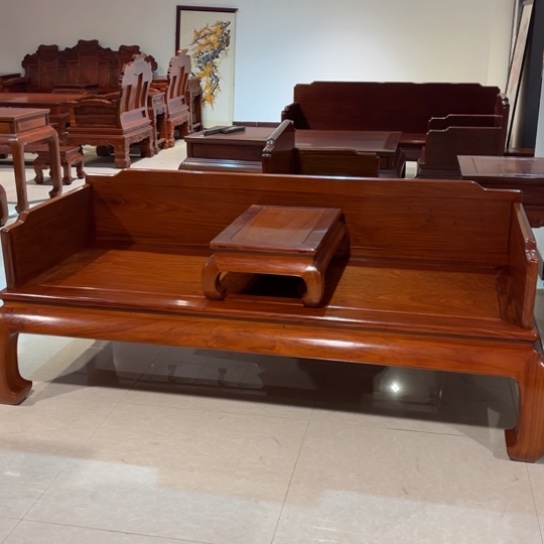 紫檀木类成套家具H*缅花罗汉床205-85