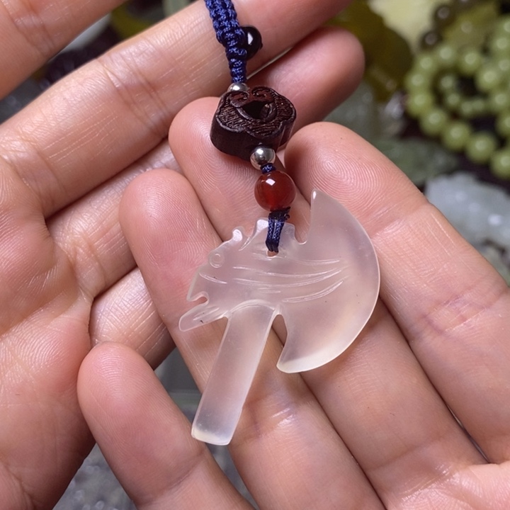 岫玉岫玉钥匙扣未镶嵌