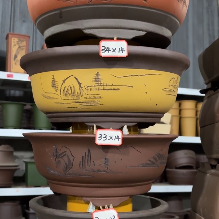 紫砂花盆100-4。         