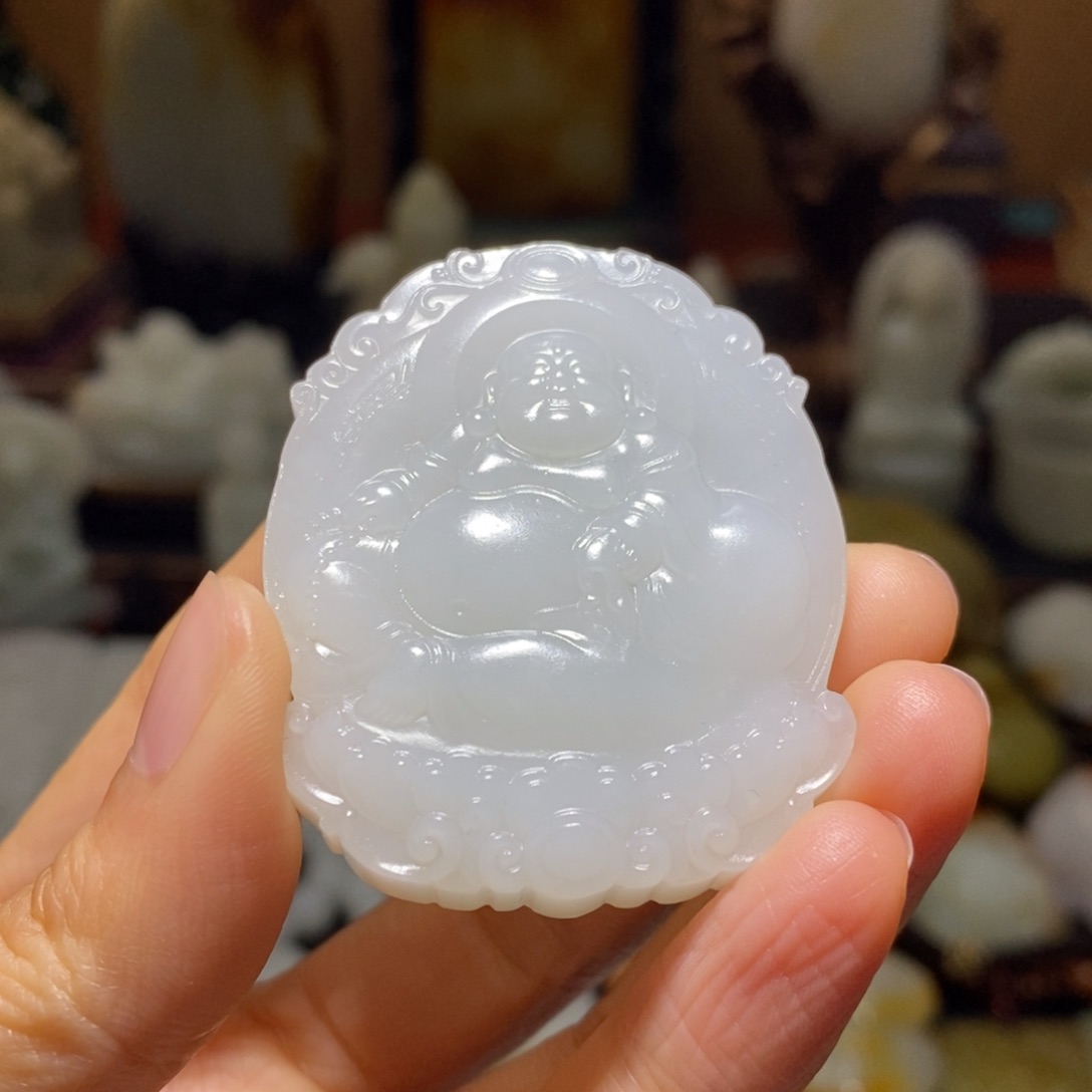 和田玉挂件未镶嵌平**乐