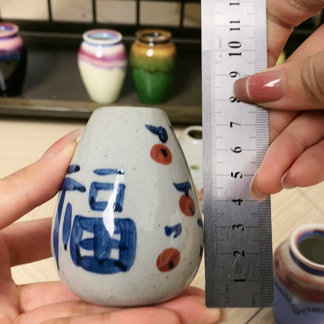 摆件景德镇高温陶瓷小花瓶