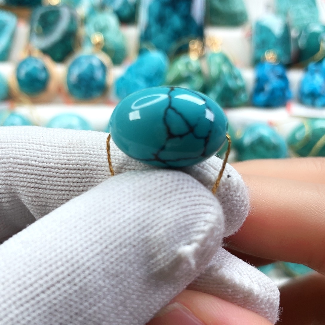 绿松石未镶嵌车挂直径13