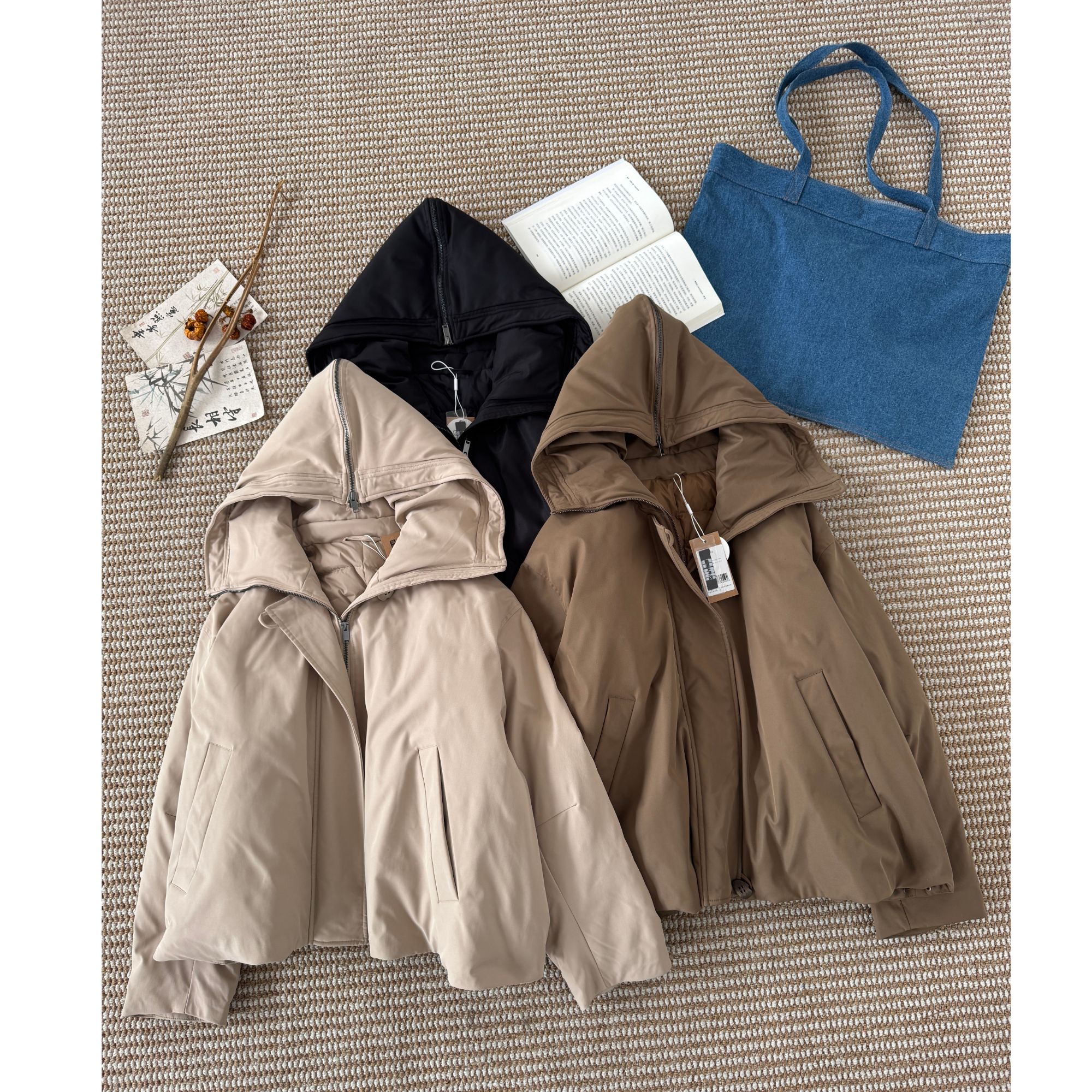 25128   冬季新款保暖设计款拉链开衫羽绒服