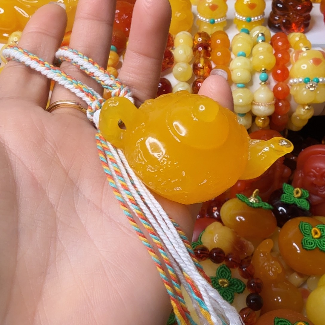 阿***计非金属小茶壶手把件