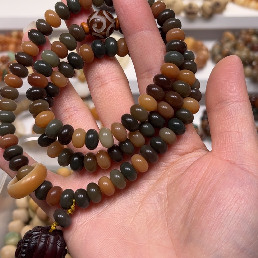 白玉菩提吊坠敦煌小算盘108福利