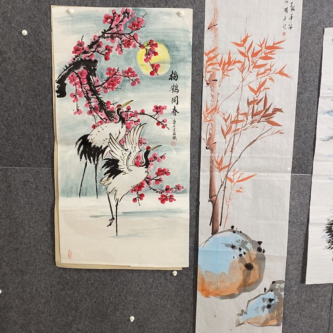 国画手写手绘国画作品151两个