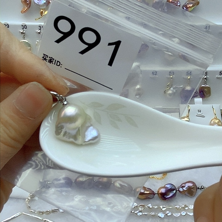 淡水珍珠颈饰银S925镶嵌