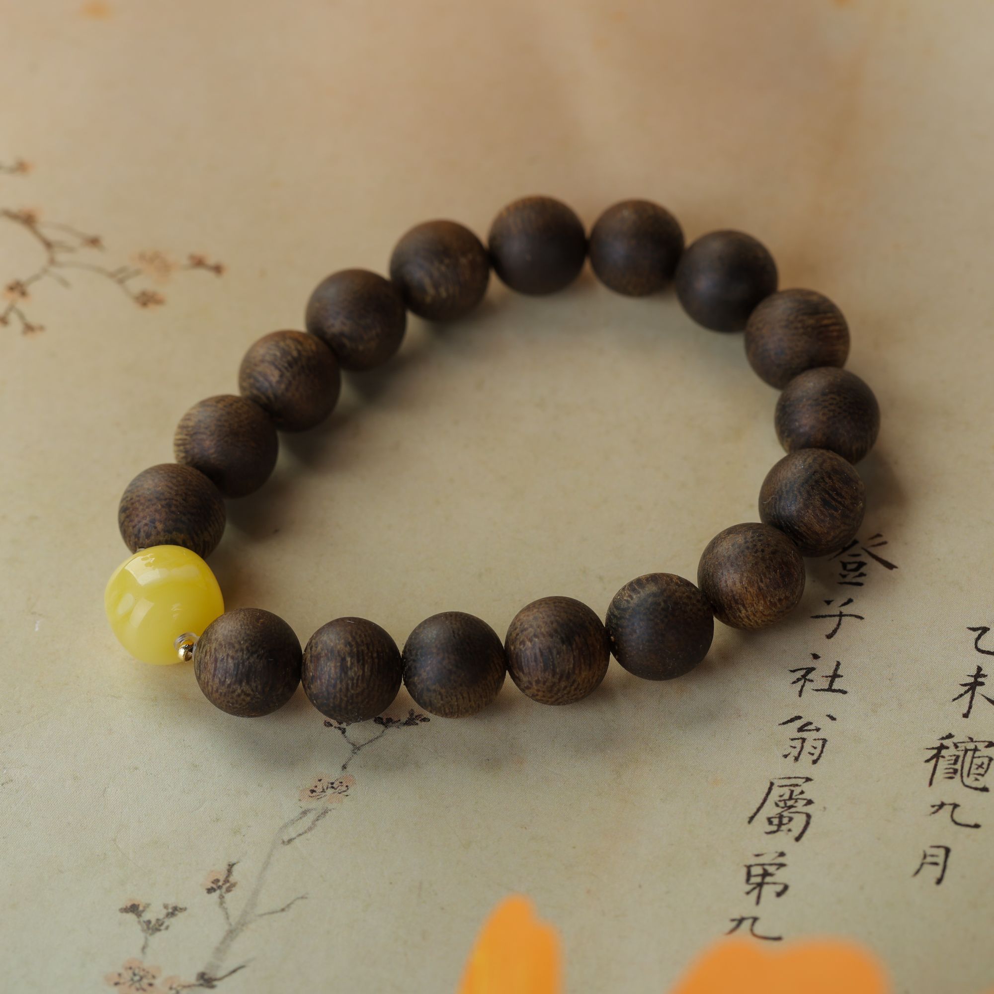 揽香集 沉香【揽香集】-沉水越南芽庄玉化老白棋1.0单圈设计款款