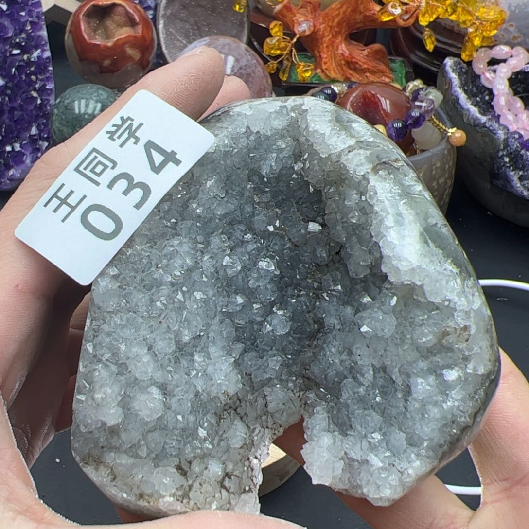 紫晶水晶摆件未镶嵌34