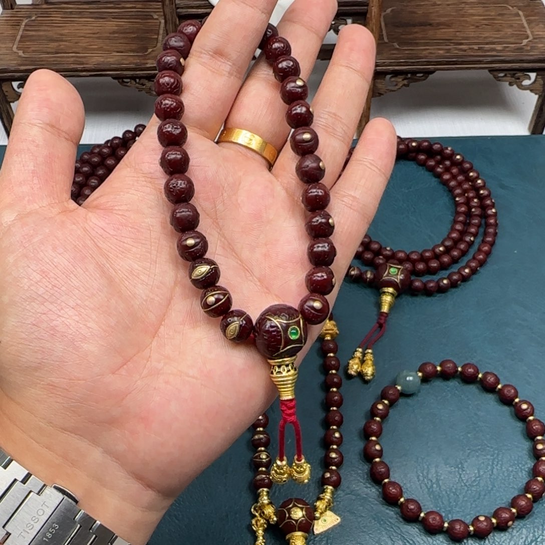 凤眼菩提吊坠凤眼金钉手持9.5四星