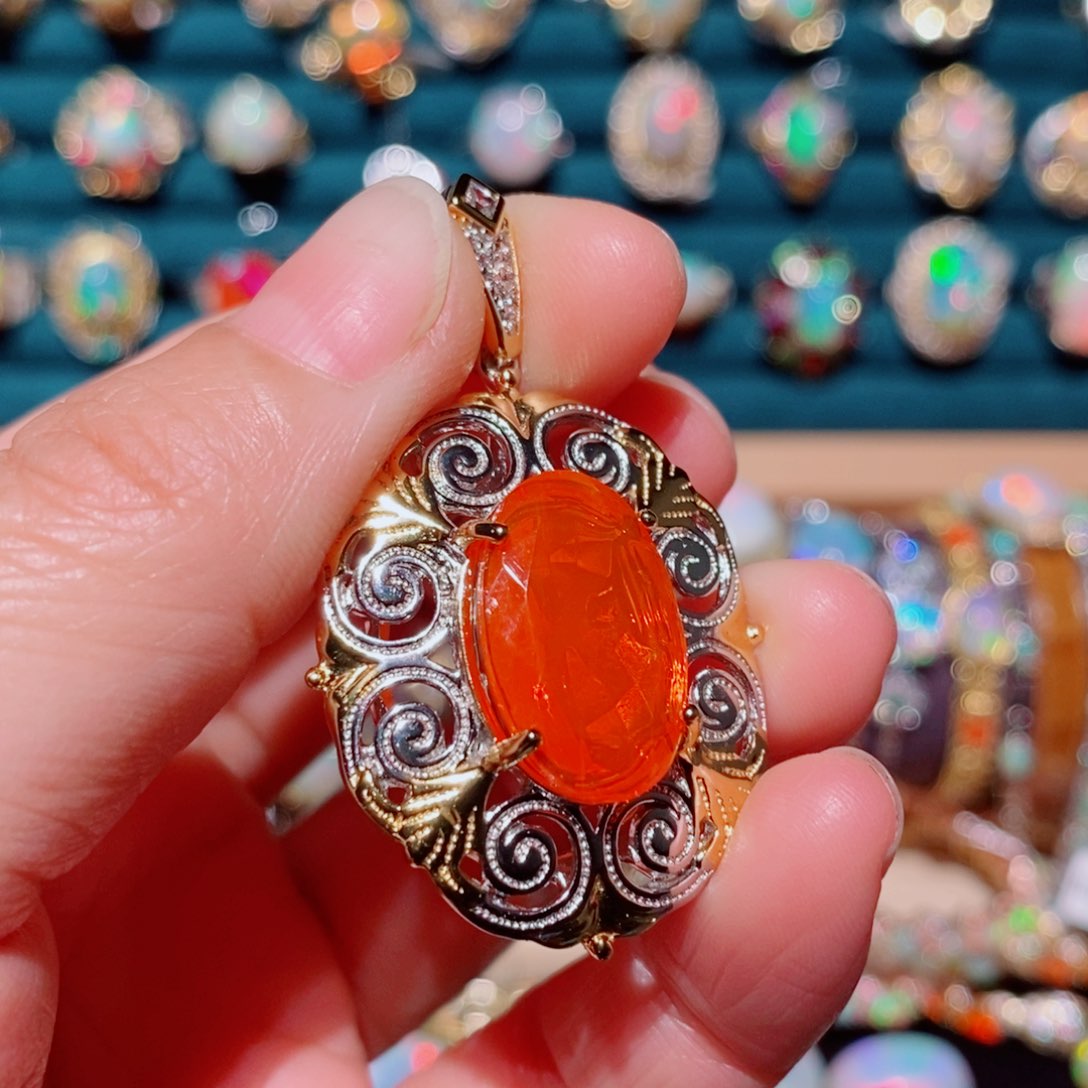 欧泊欧泊吊坠银S925镶嵌