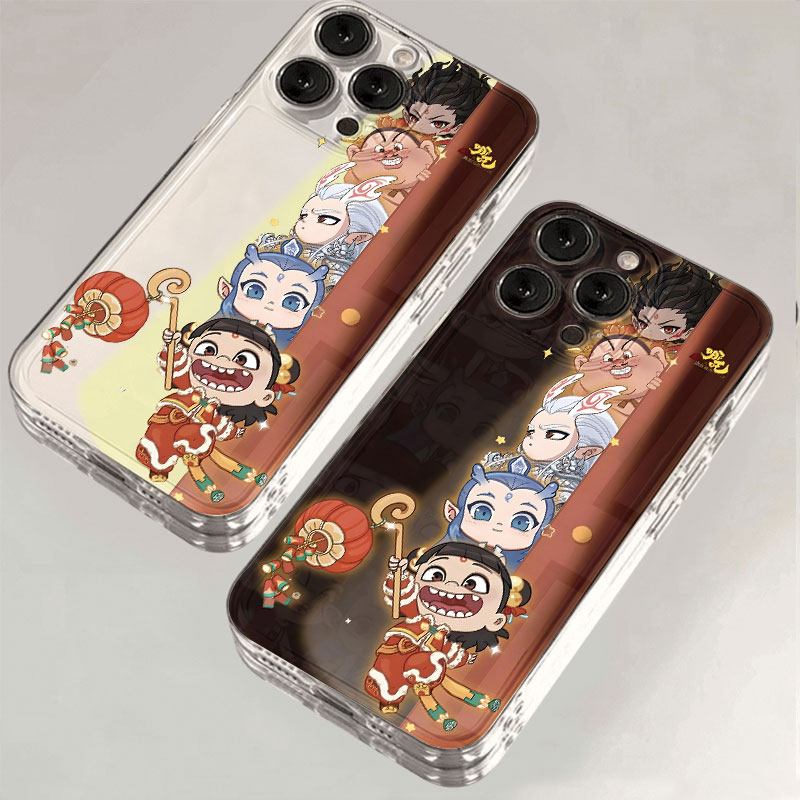 可爱小哪吒适用iPhone16小米15华为苹果14promax手机壳12太空壳xr