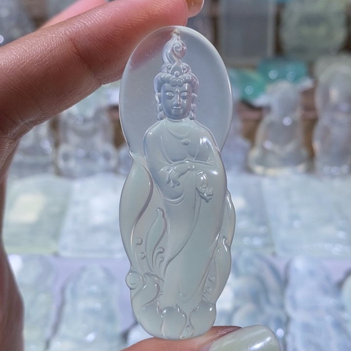 岫玉未镶嵌吊坠吊坠