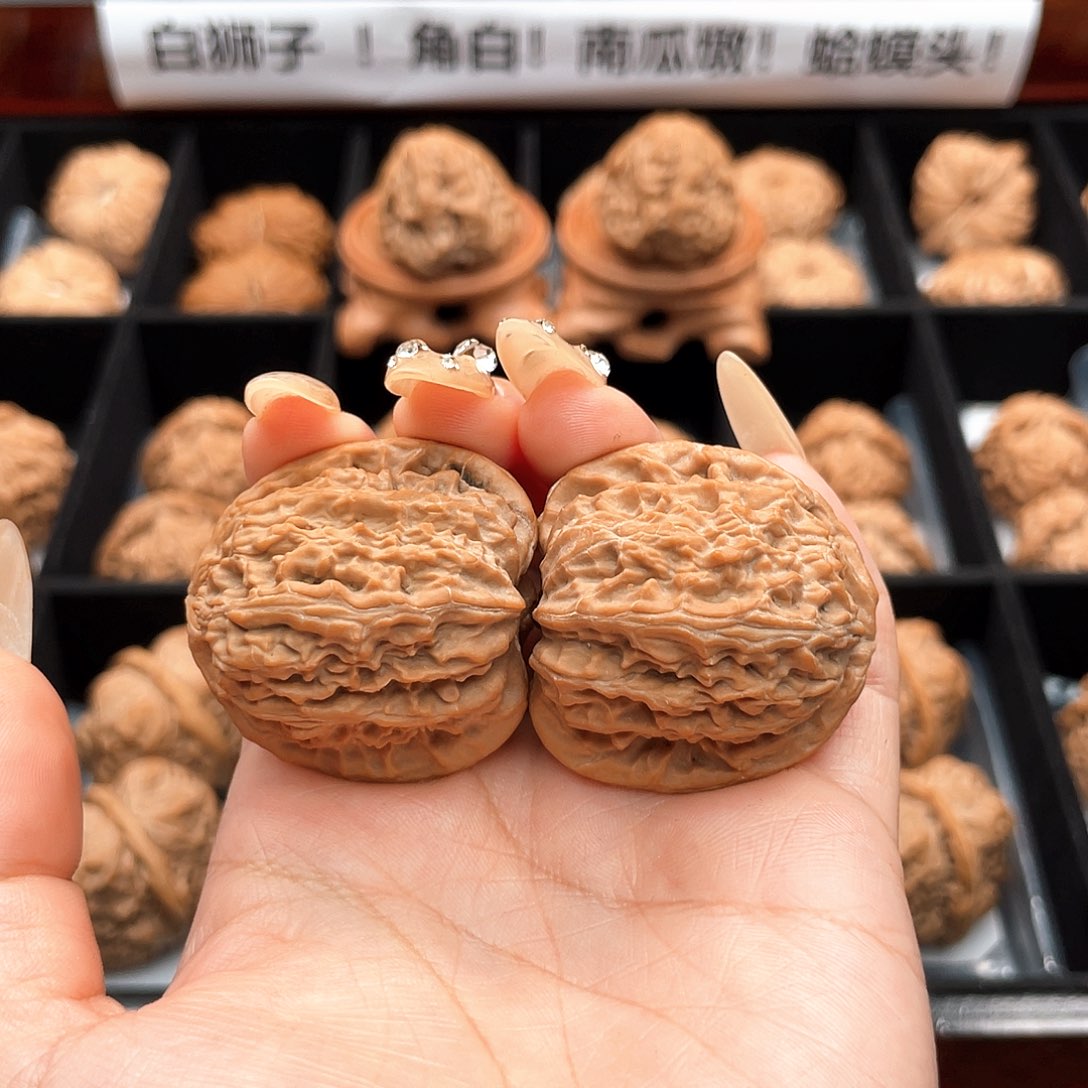 把件文玩核桃36白狮子全品主筋居中A3601