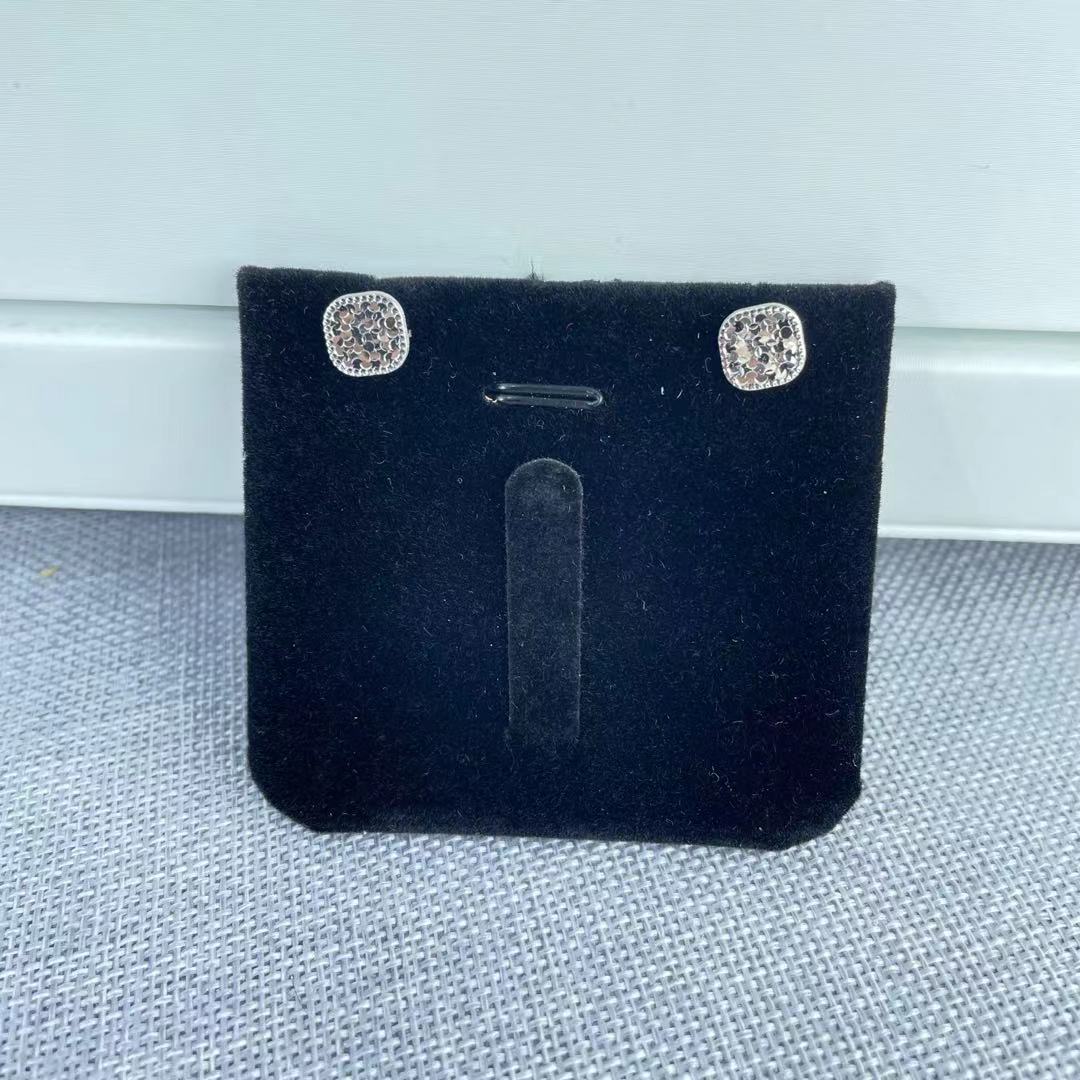 PT950铂金耳饰 碎碎金方糖弯钩耳钉  气质百搭 S 11003 12504