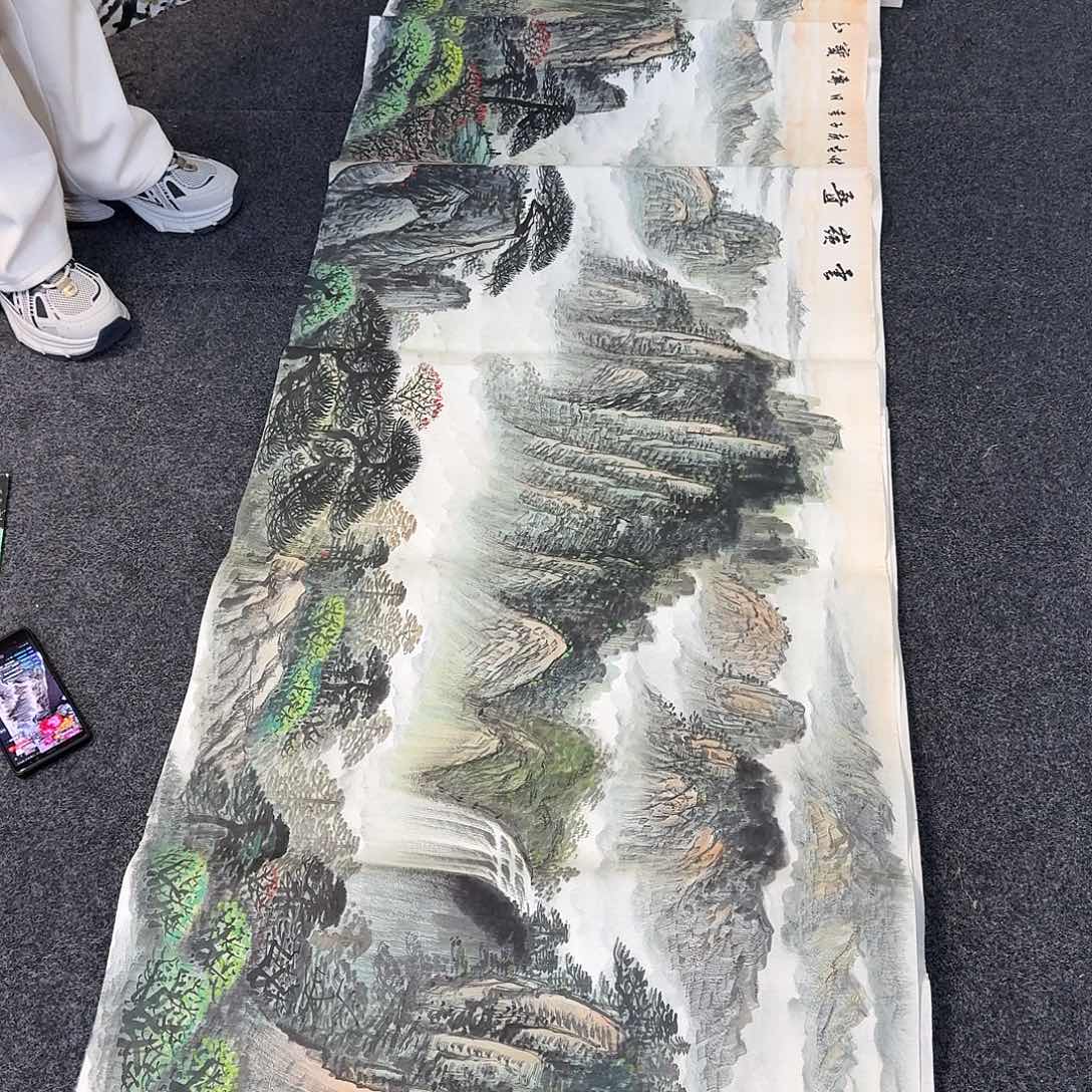 纯手绘国画作品好看小六尺