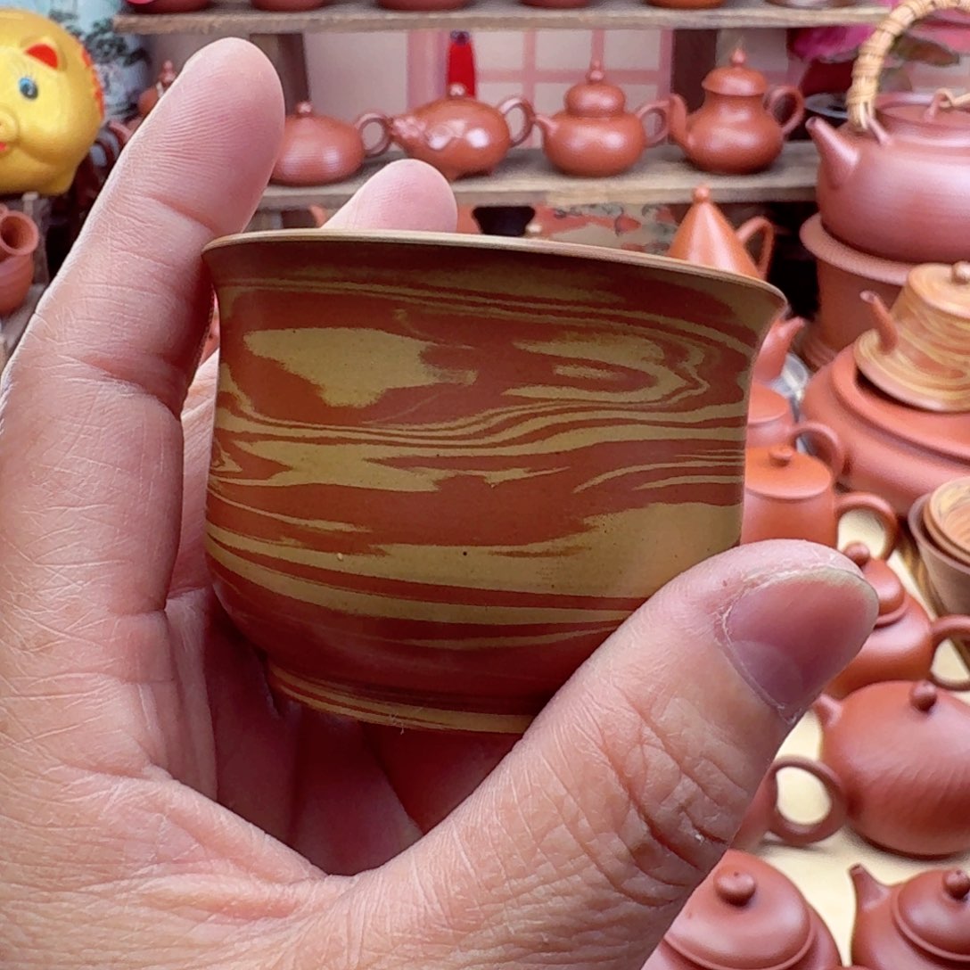 茶壶紫砂搅泥主人杯70 cc手拉