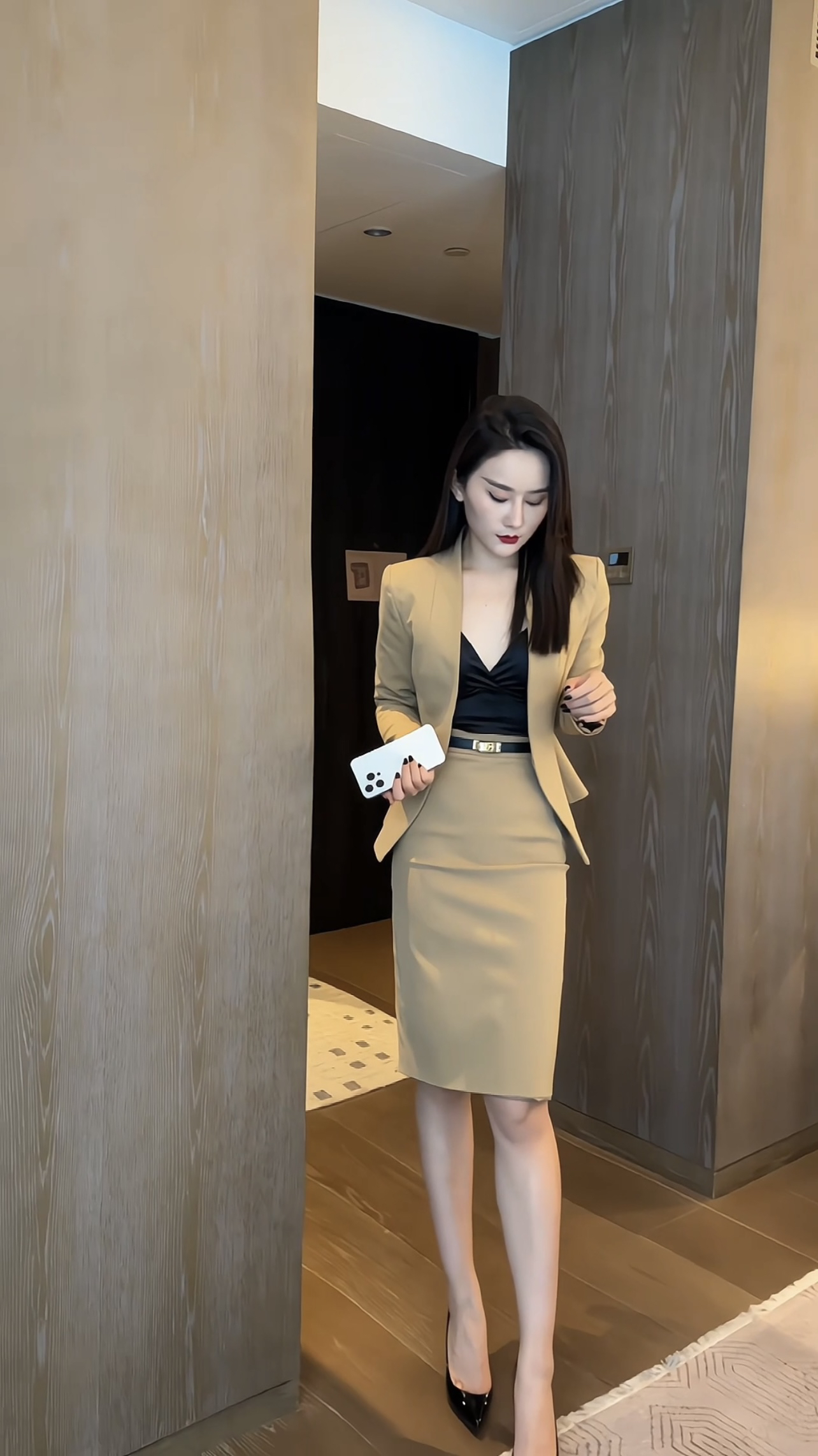 JIA SHI 西装气质时尚女士西装外套高级秋季复古显瘦小个子-TZ069