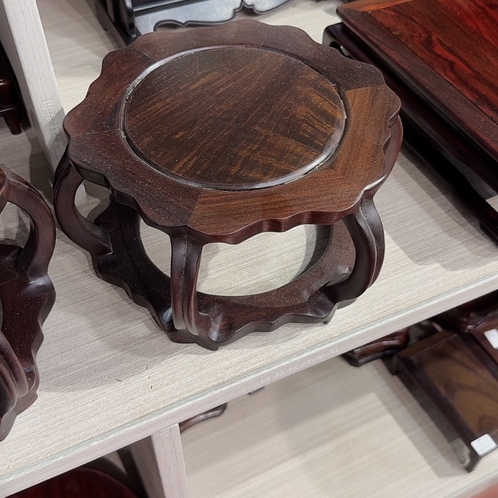 大红酸枝工艺品底座