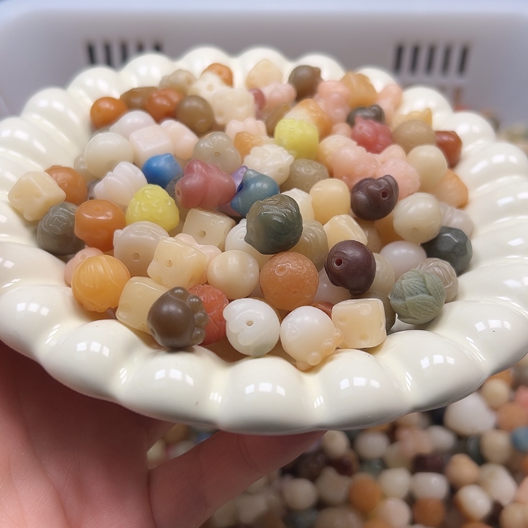 菩提根/象牙果手串配件混锅30颗