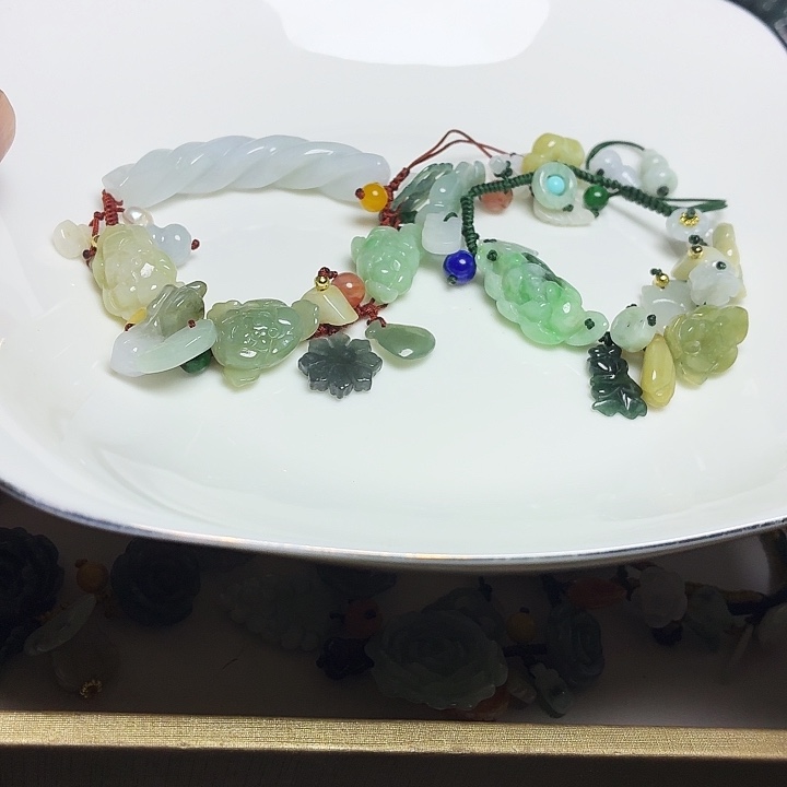 平***福翡翠未镶嵌手镯数量拍3个