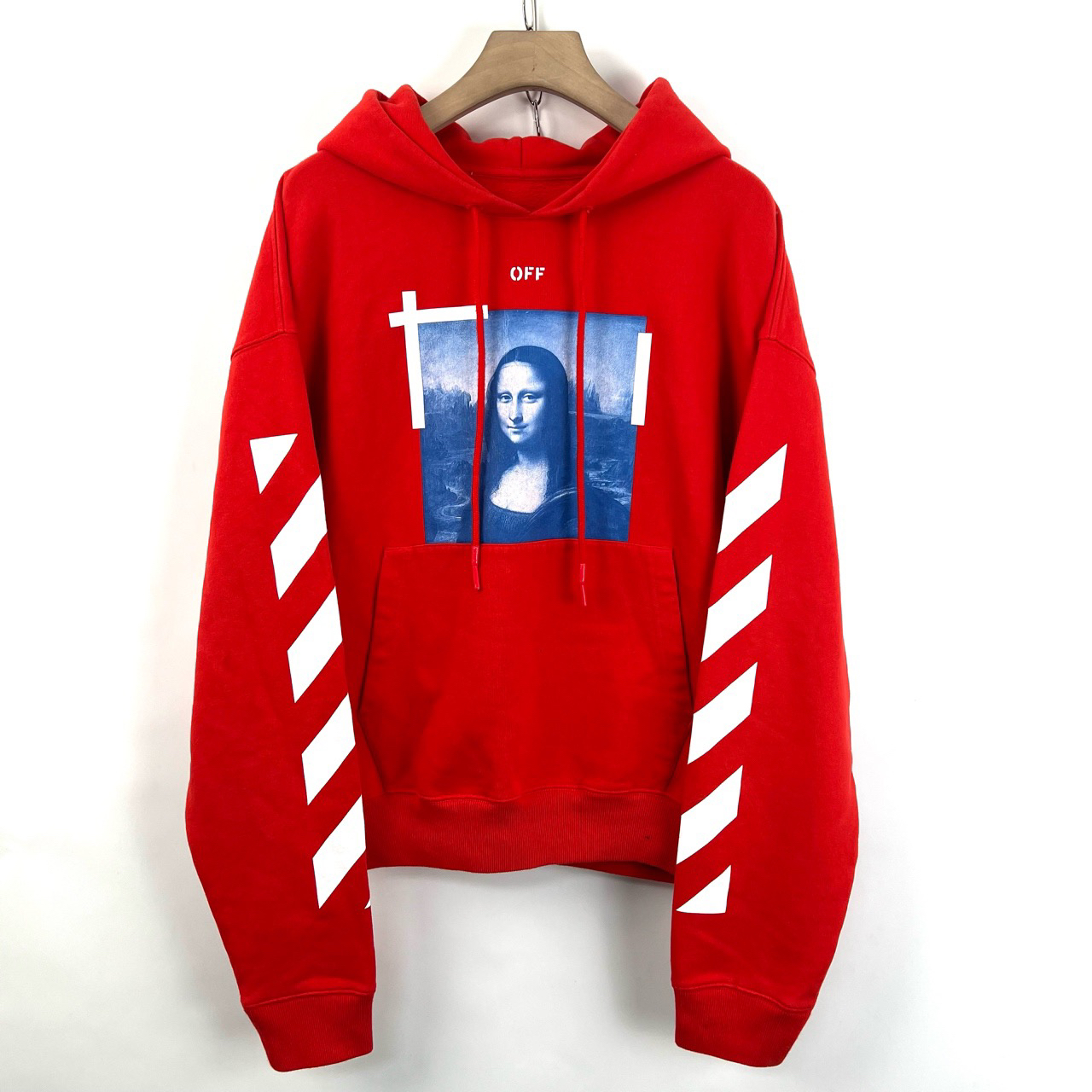 95新 OFF-WHITE L码/无领标/ow蒙娜丽莎箭头卫衣/05559