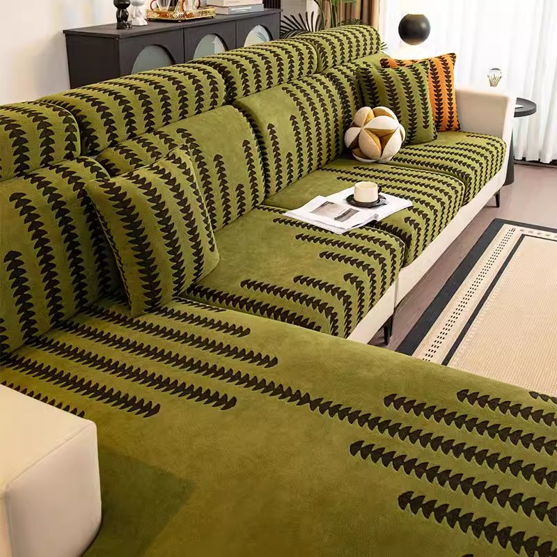 舒悦 摇粒绒四季通用沙发套罩防滑防猫抓四季通用一体沙发套罩