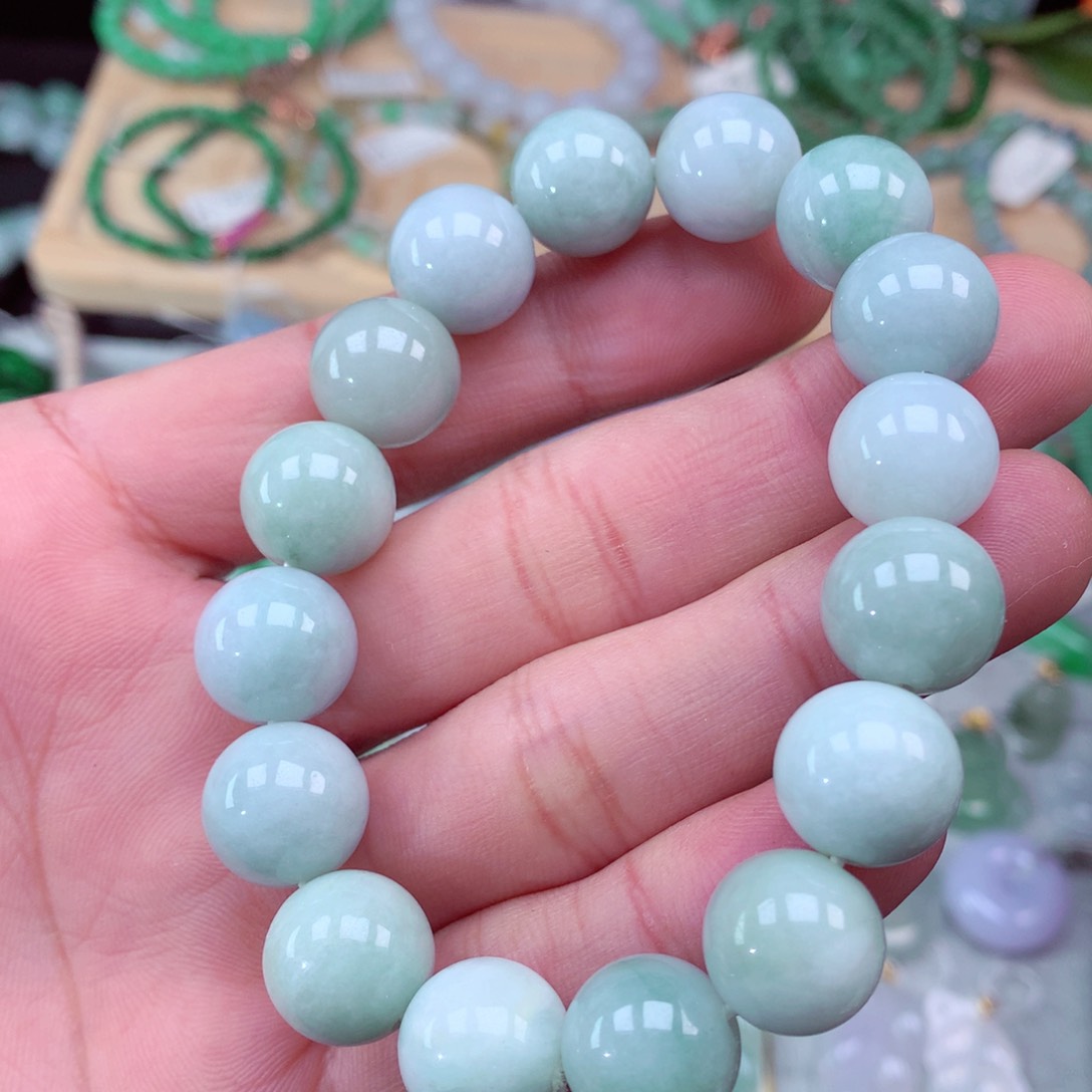 翡翠手链未镶嵌翡翠手串