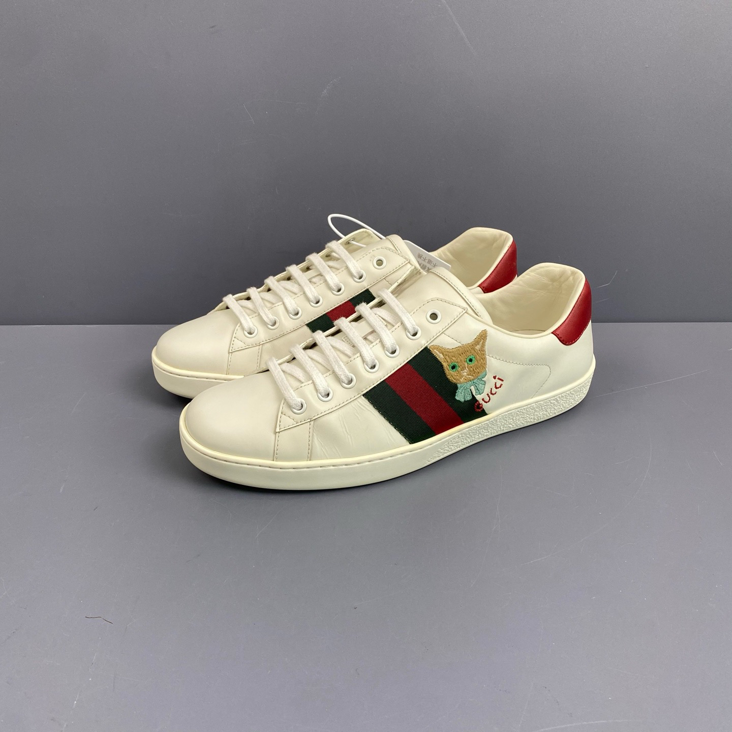 95新 GUCCI/古驰 42码 古驰Gucci 小猫板鞋 休闲鞋 穿几次 28