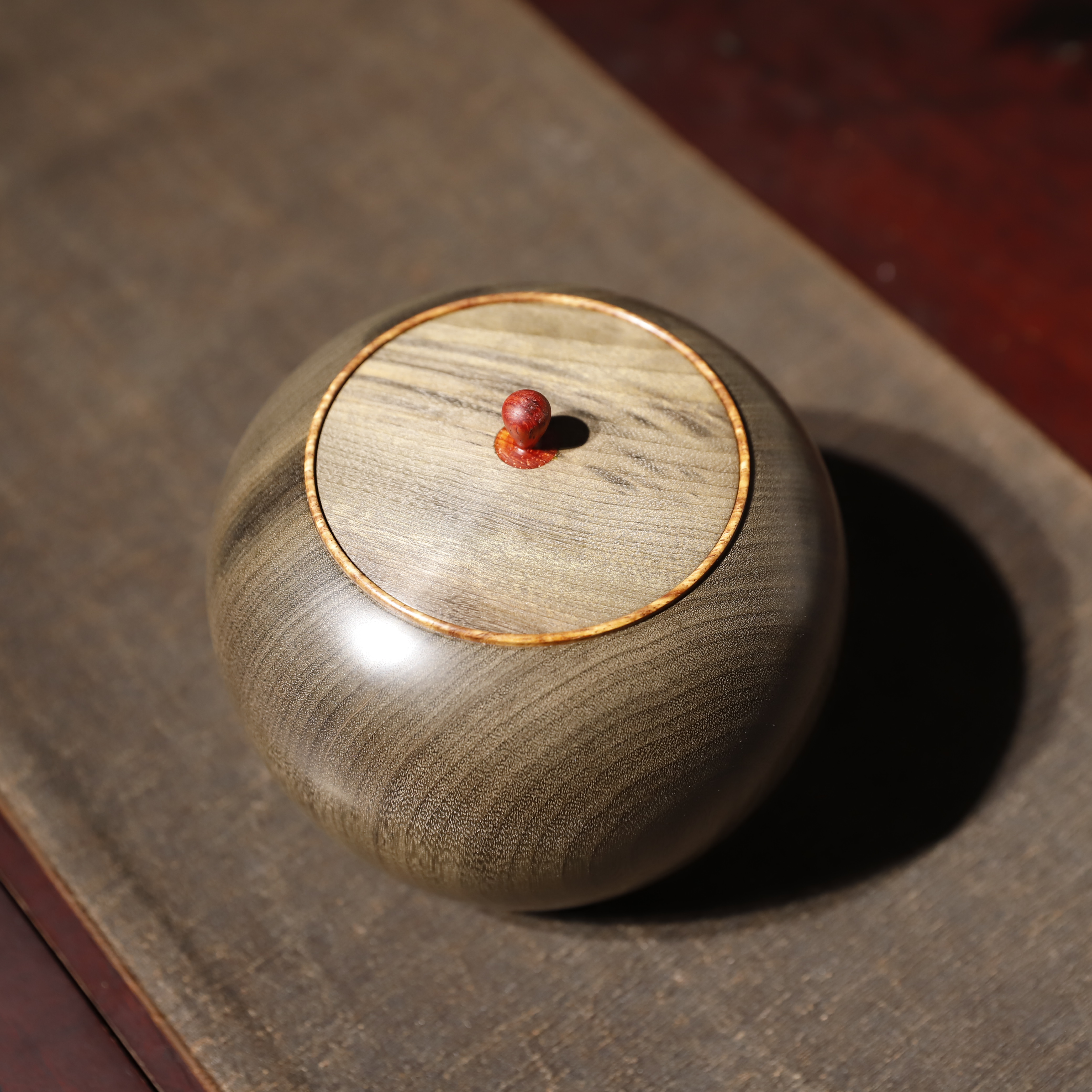 金丝楠阴沉果香茶仓醒茶罐12cm*9cm多样性发其一