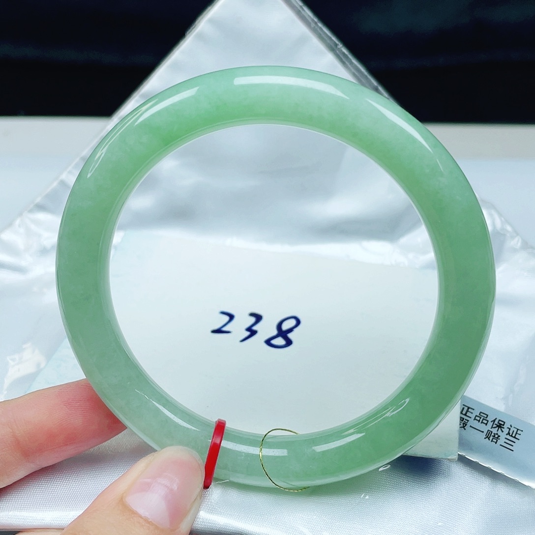 翡翠未镶嵌手镯圆条58.2