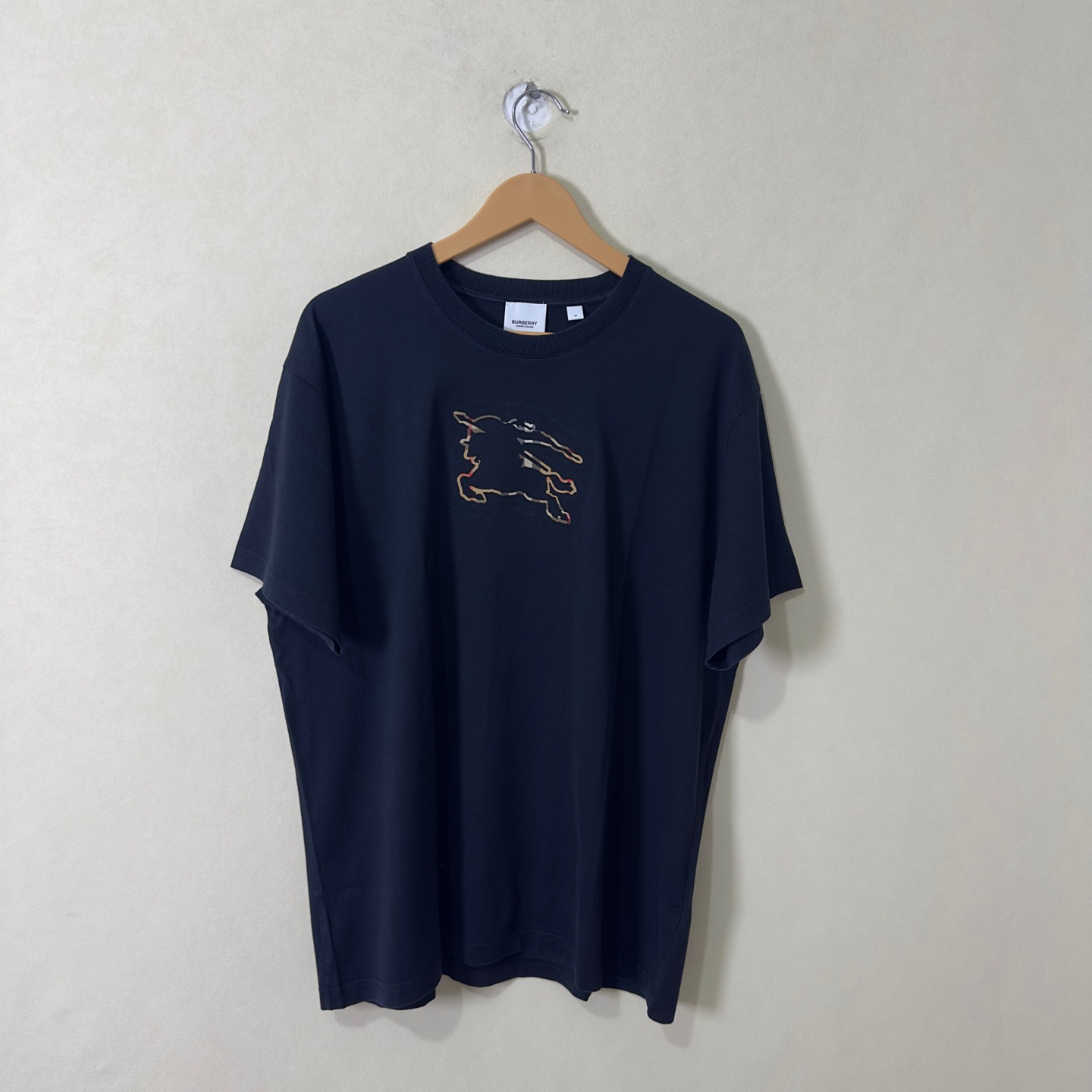 99新 BURBERRY/博柏利 SS23休闲战马印花圆领短袖/M码