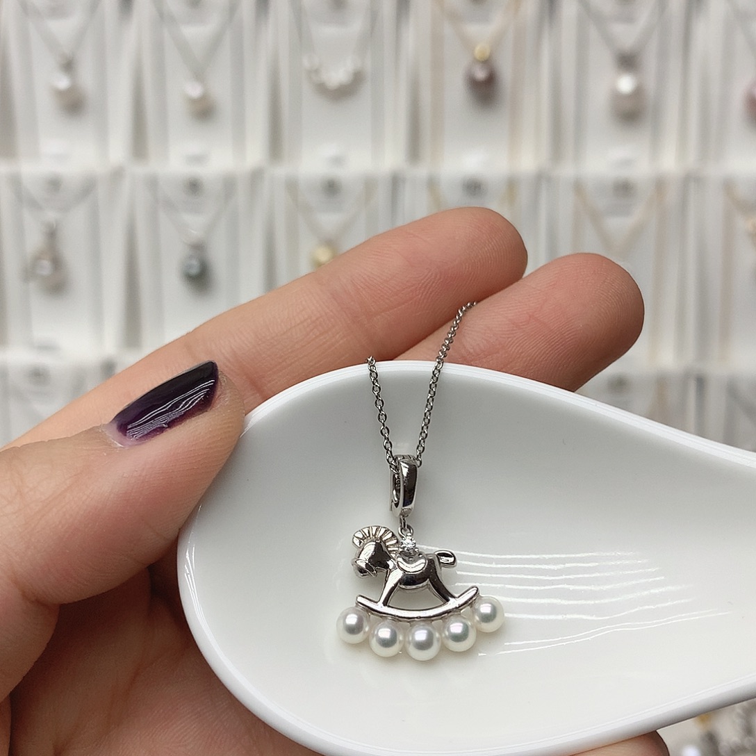 吊坠(不含链)淡水珍珠银S925镶嵌